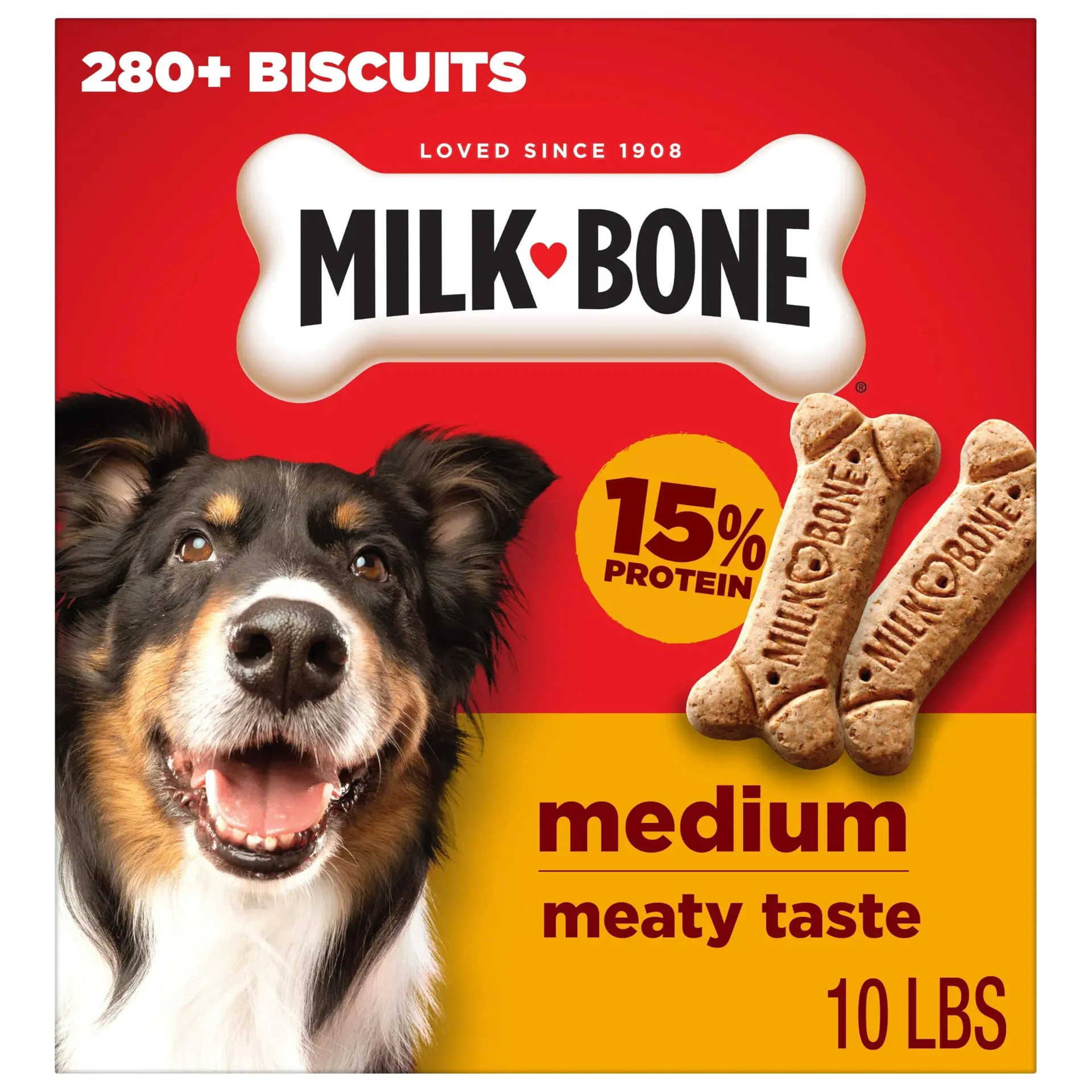 Milk-Bone Original Dog Treats 10 Pound Box on kitchen counter
