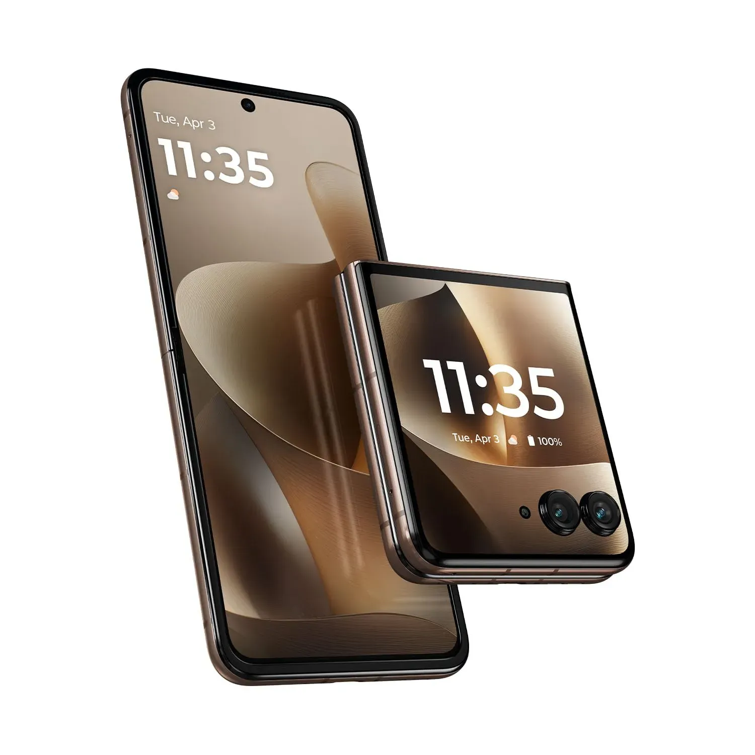 Motorola Razr Ultra 2026 in Pantone-curated color with external display active