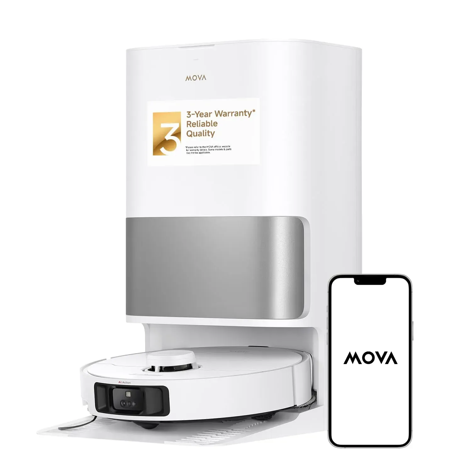 MOVA P10 Pro Ultra robot vacuum with smart dirt detection and self-cleaning dock