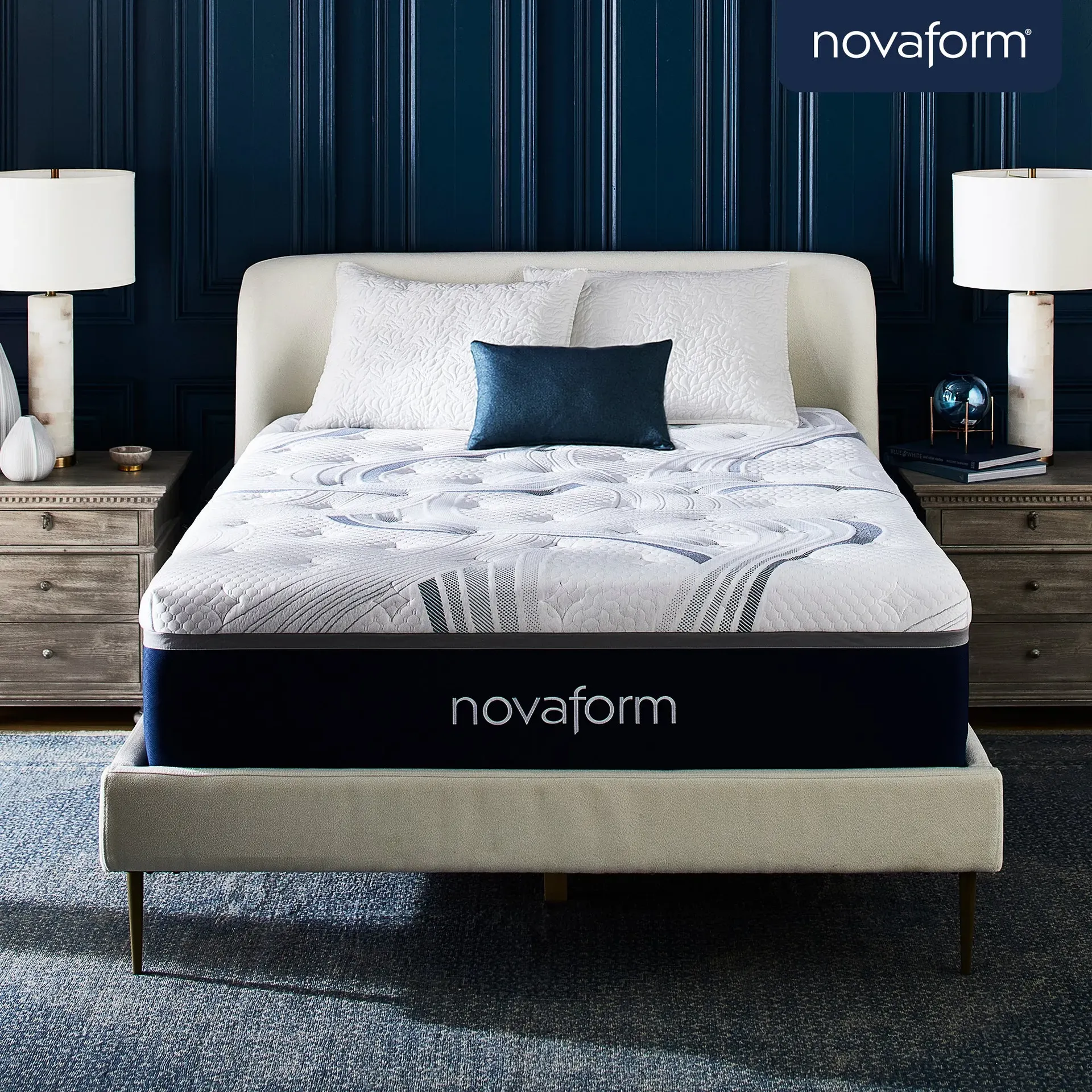Novaform ComfortGrande Advanced 14 inch gel memory foam mattress with cooling cover