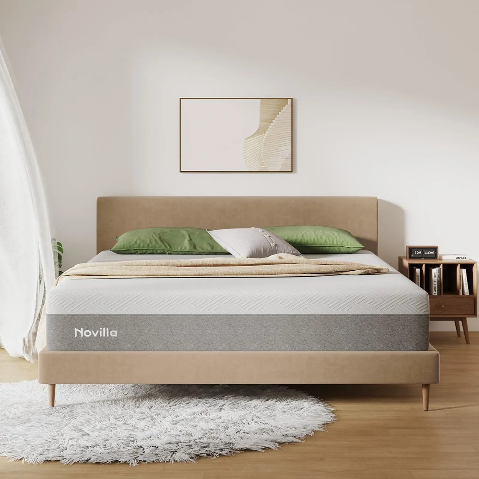 Novilla Bliss 10 inch gel memory foam mattress with breathable cover