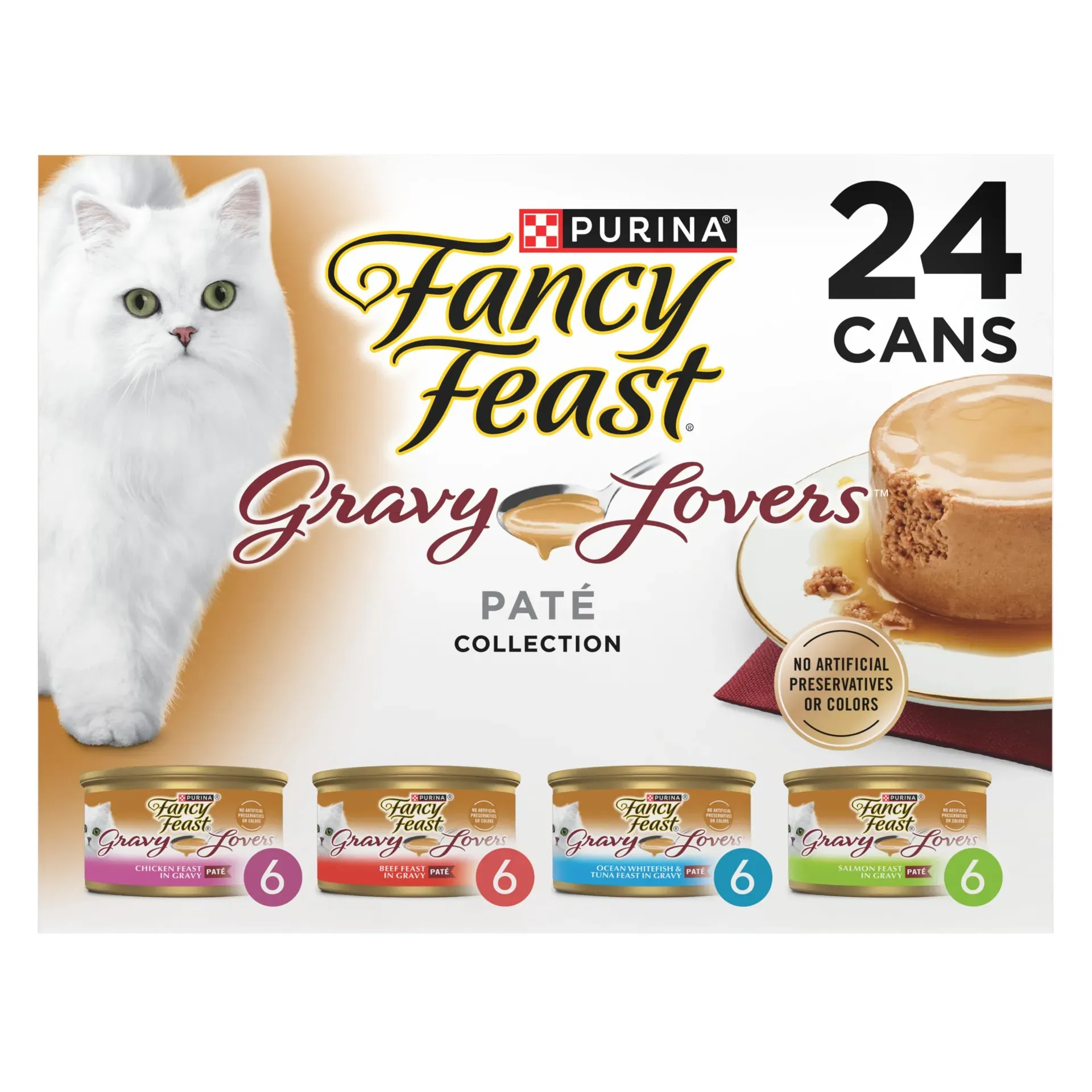 Purina Fancy Feast Gravy Lovers Variety Pack cans