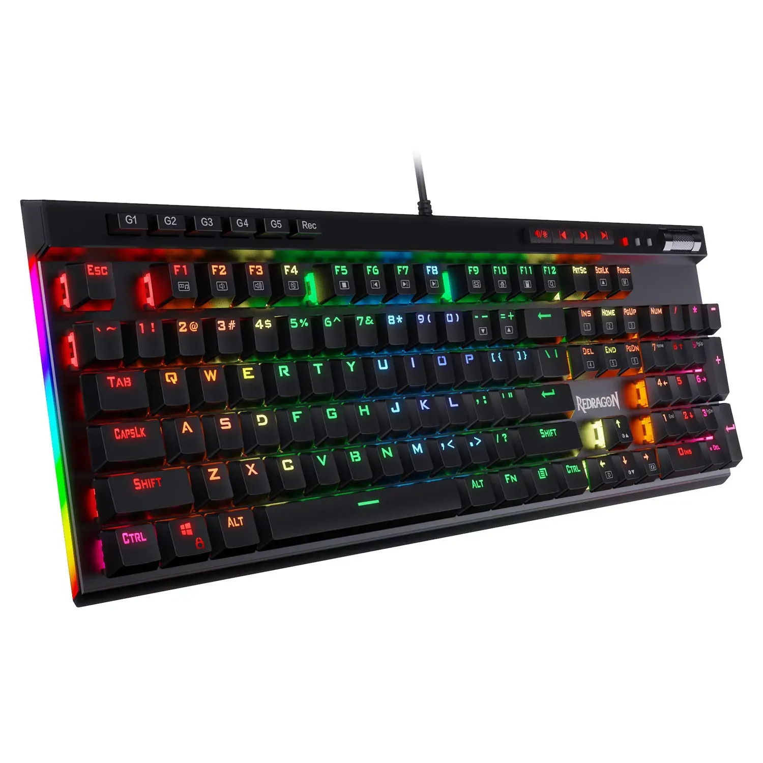 Redragon K580 VATA full-size mechanical keyboard with RGB backlighting and macro keys