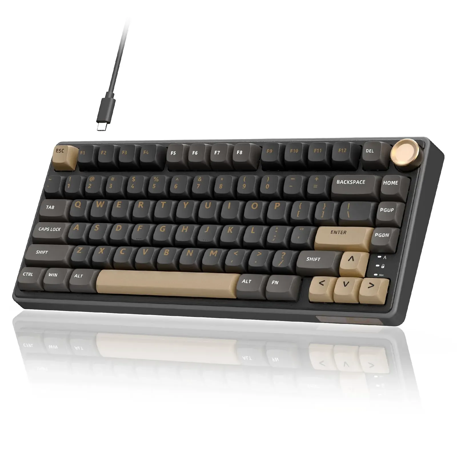 RK Royal Kludge R75 75% mechanical keyboard with aluminum volume knob
