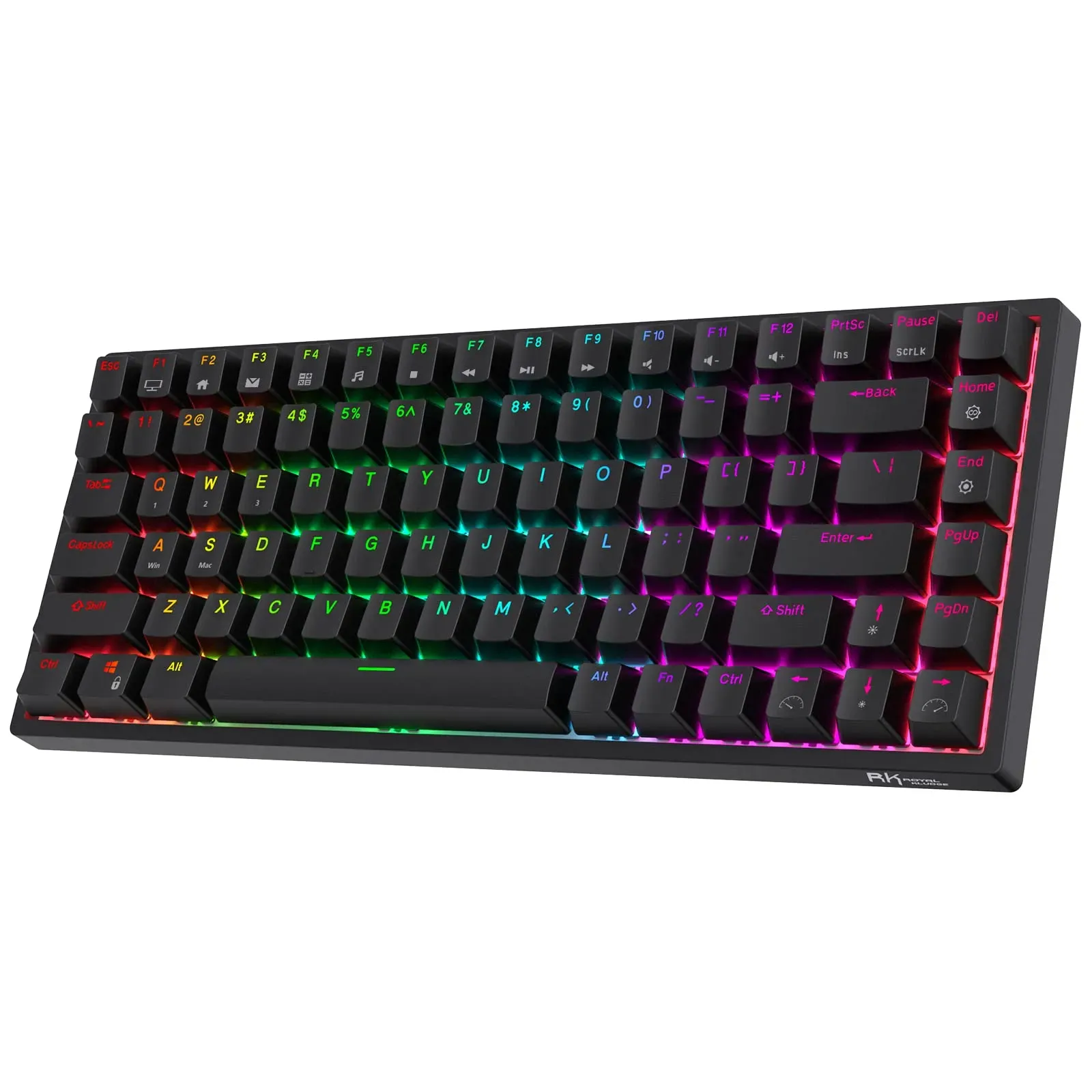 RK Royal Kludge RK84 75% wireless mechanical keyboard with USB pass-through