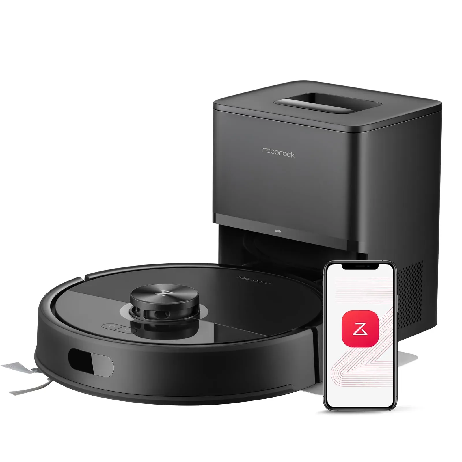 roborock Q7 M5+ robot vacuum with anti-tangle brushes removing pet hair from carpet