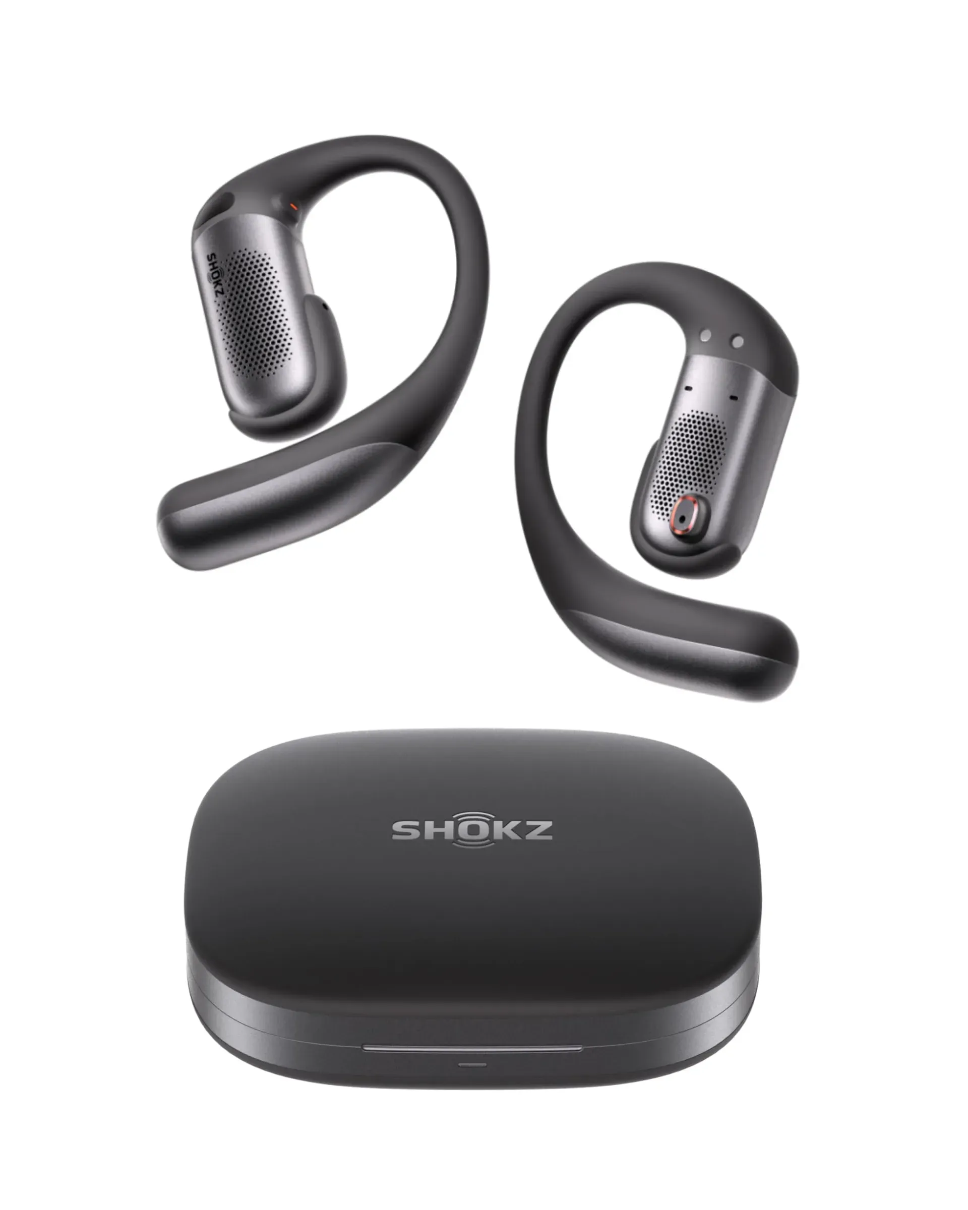 Shokz OpenFit Pro open-ear wireless earbuds with flexible ear hooks