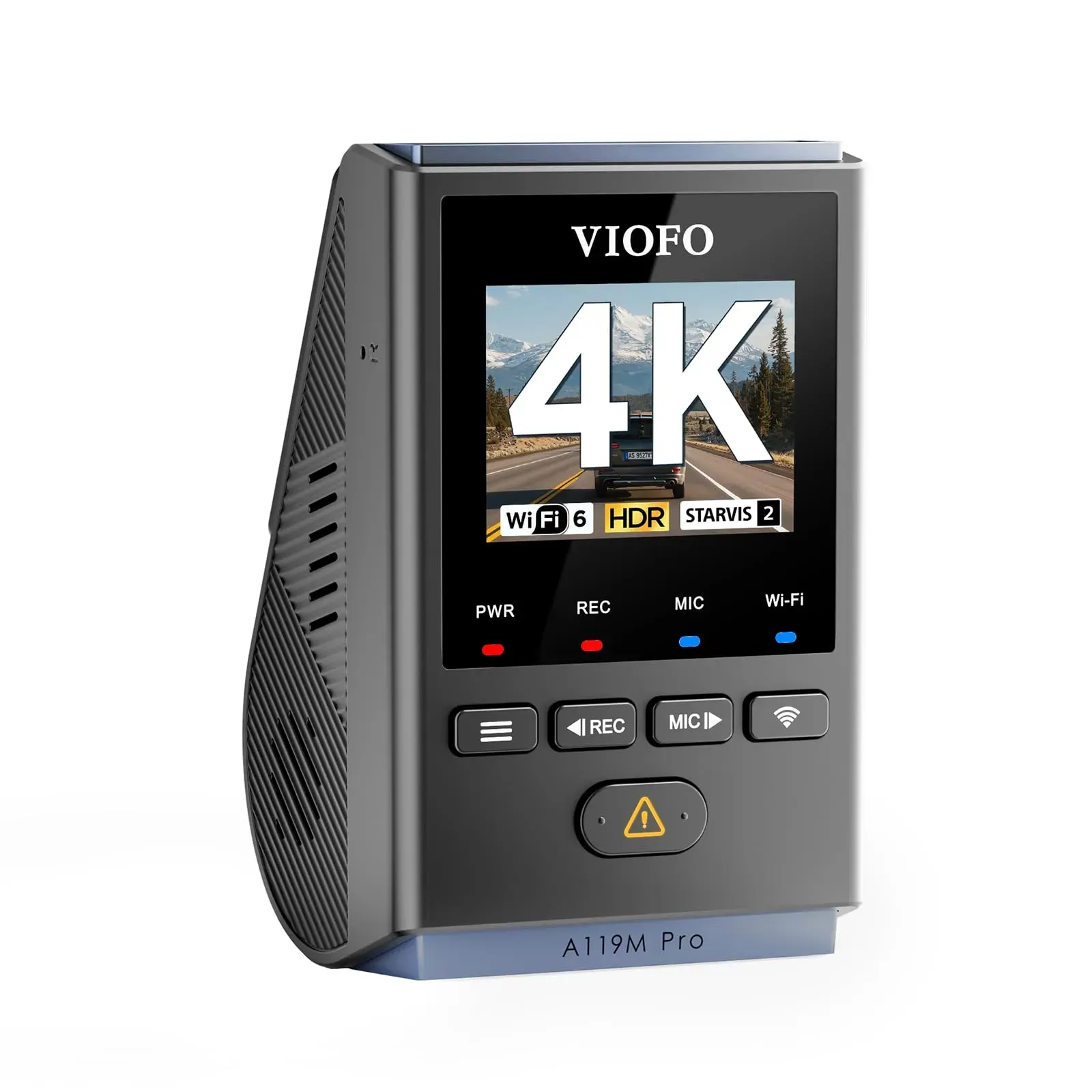 VIOFO A119M Pro mini dash cam compact wedge design with CPL filter on windshield