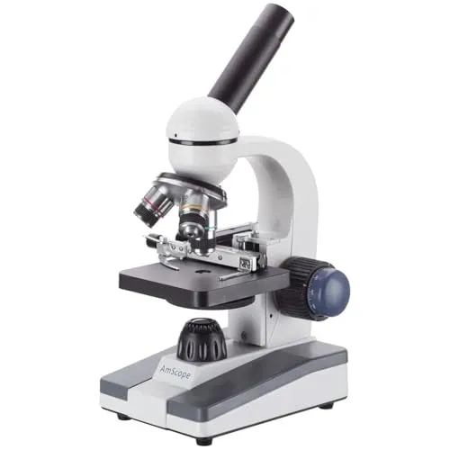 AmScope M150C-MS student biological compound microscope with all-metal frame for classroom use