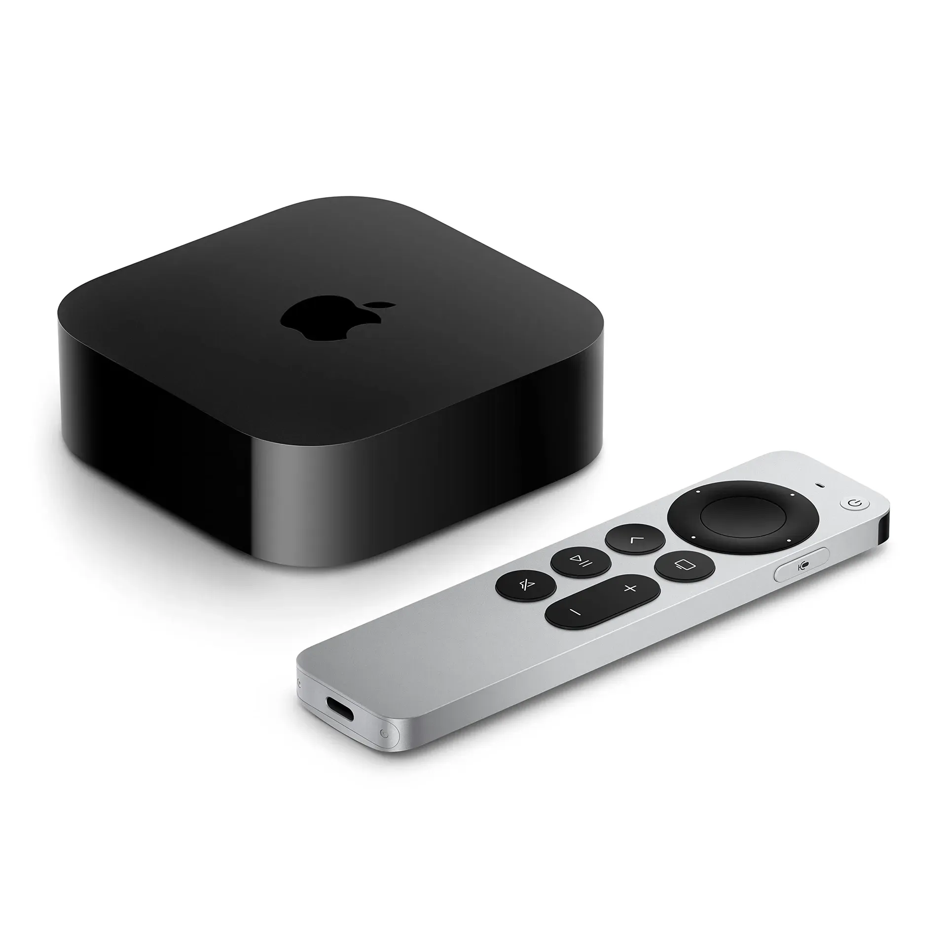 Apple TV 4K 3rd generation with Siri Remote on coffee table