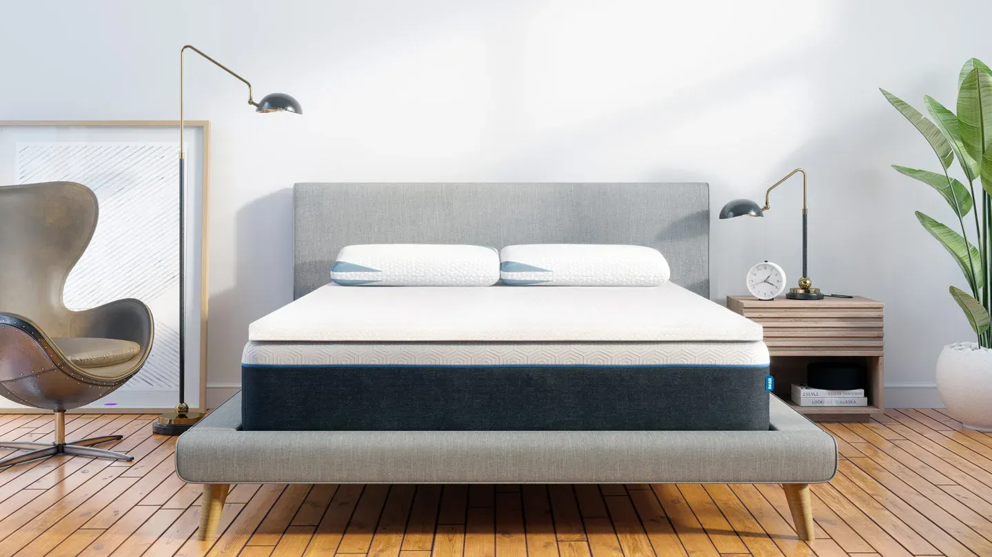 Bear Pro Mattress Topper with Celliant-infused memory foam on bed