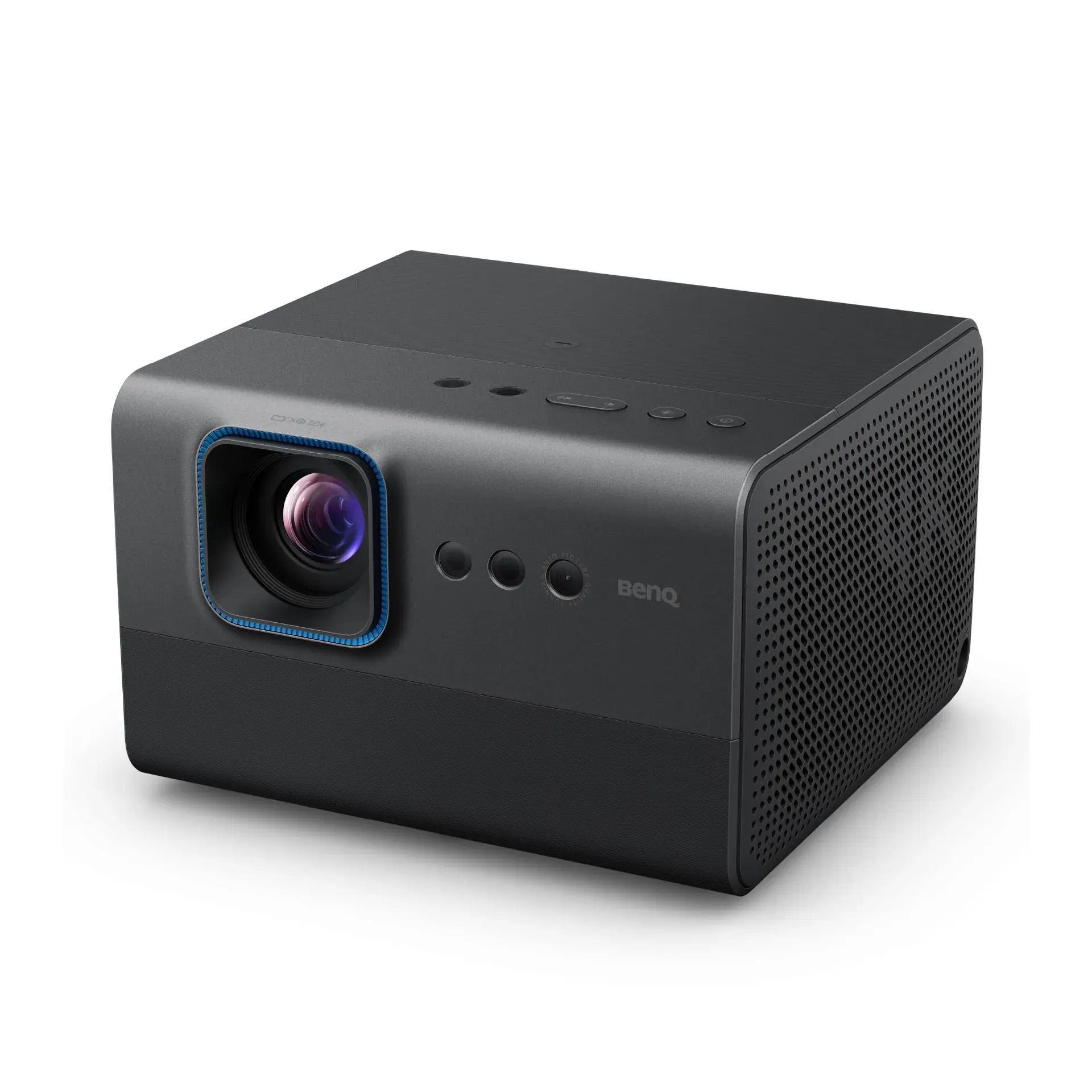 BenQ GP520 4K HDR LED smart living room projector on media console