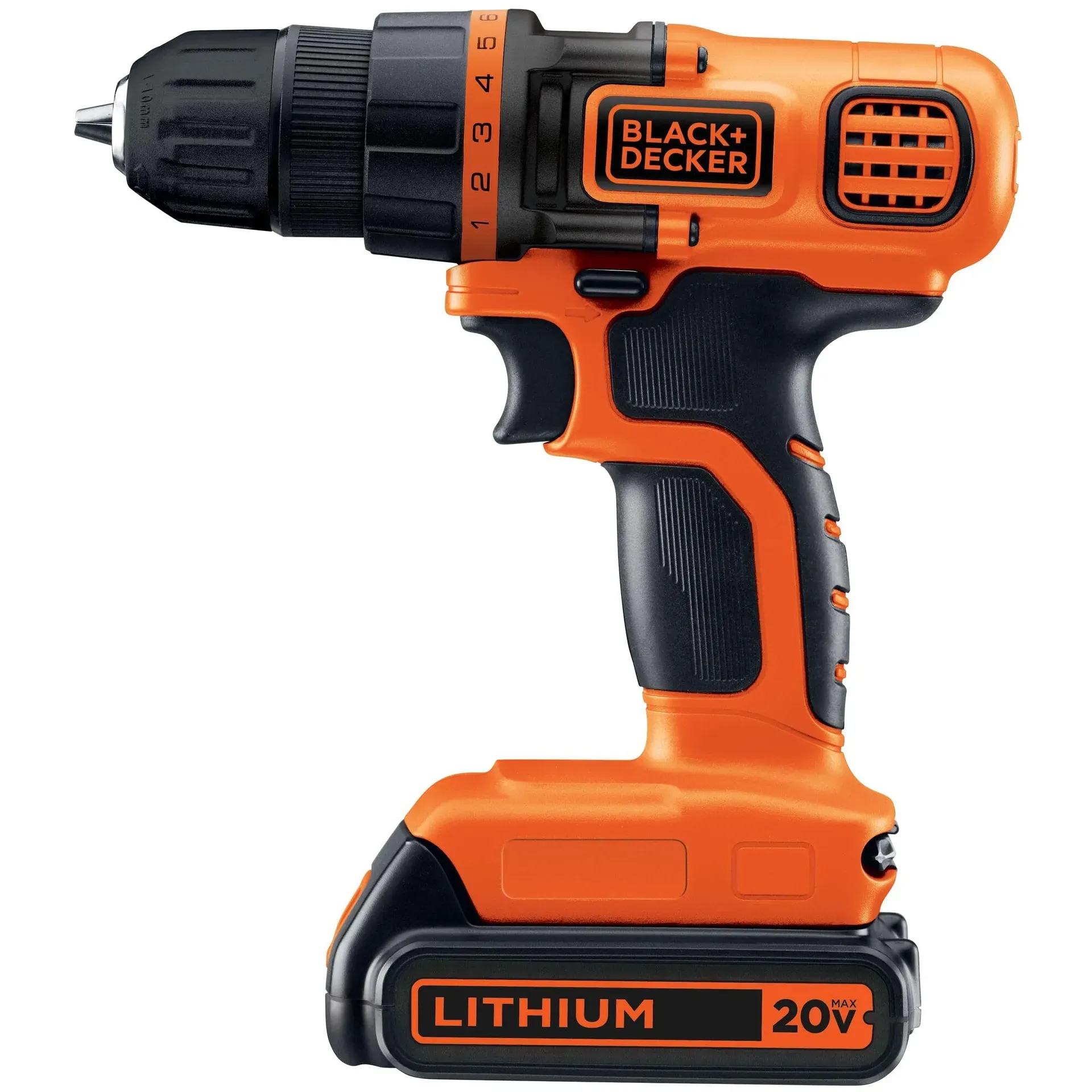 BLACK+DECKER 20V MAX cordless drill with LED work light