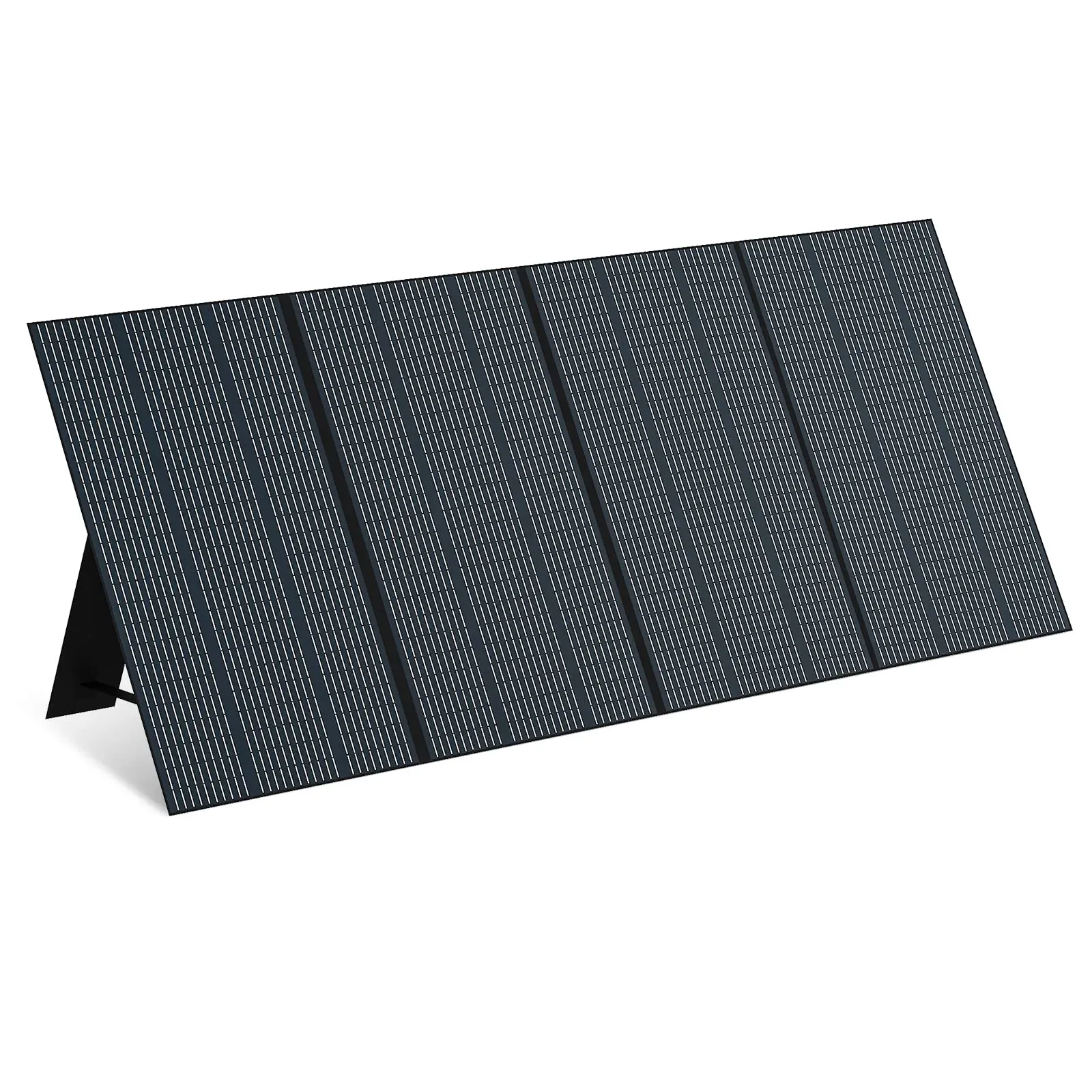 BLUETTI PV350 350W portable solar panel with ETFE coating and MC4 connector in an off-grid base camp setup