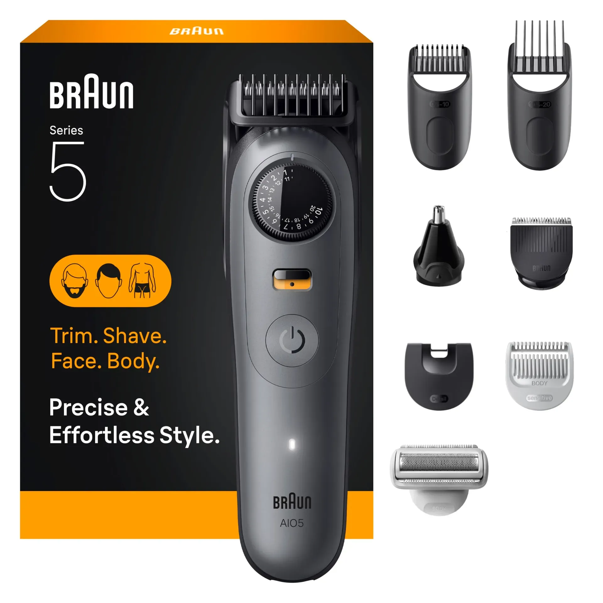 Braun Series 5 All-in-One Beard & Body Grooming Kit AIO 5510 for men