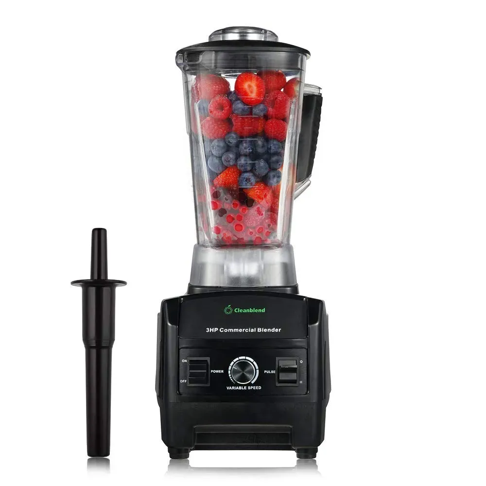 Cleanblend commercial blender with 64-ounce BPA-free pitcher and 8-blade stainless steel system