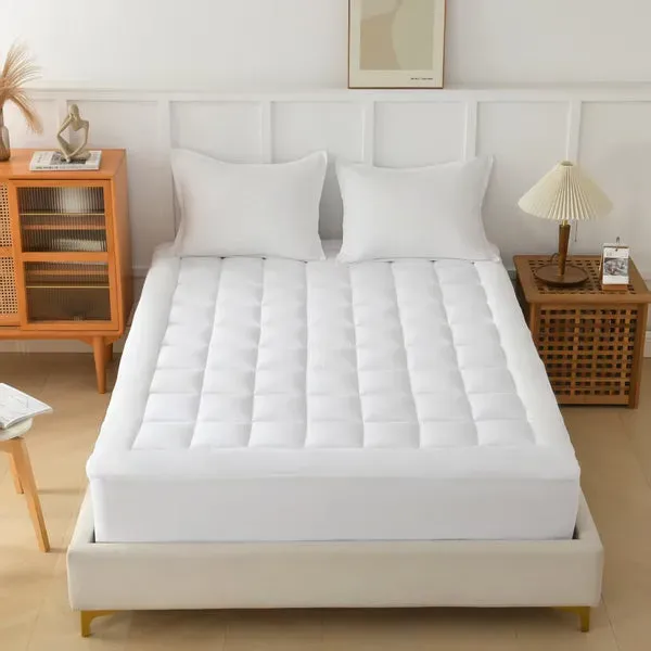 CloudLift Mattress Topper with cooling gel infusion on bedroom mattress