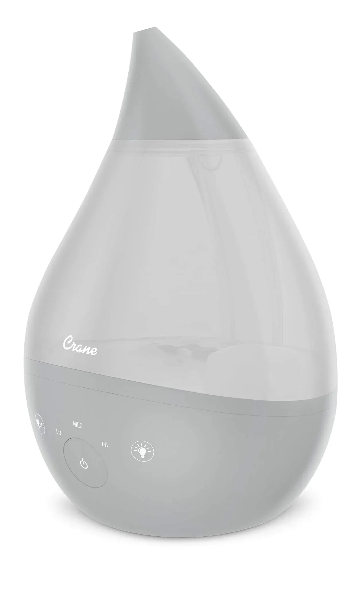 Crane Drop 2.0 4-in-1 smart humidifier with night light and sound machine in nursery