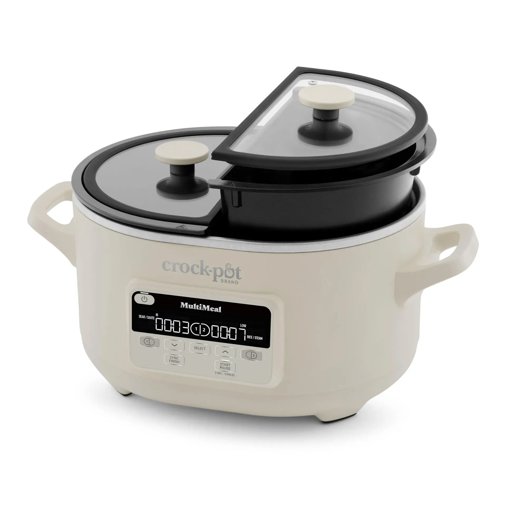 Crock-Pot MultiMeal dual-pot multicooker with two 3.7 quart ceramic-coated pots