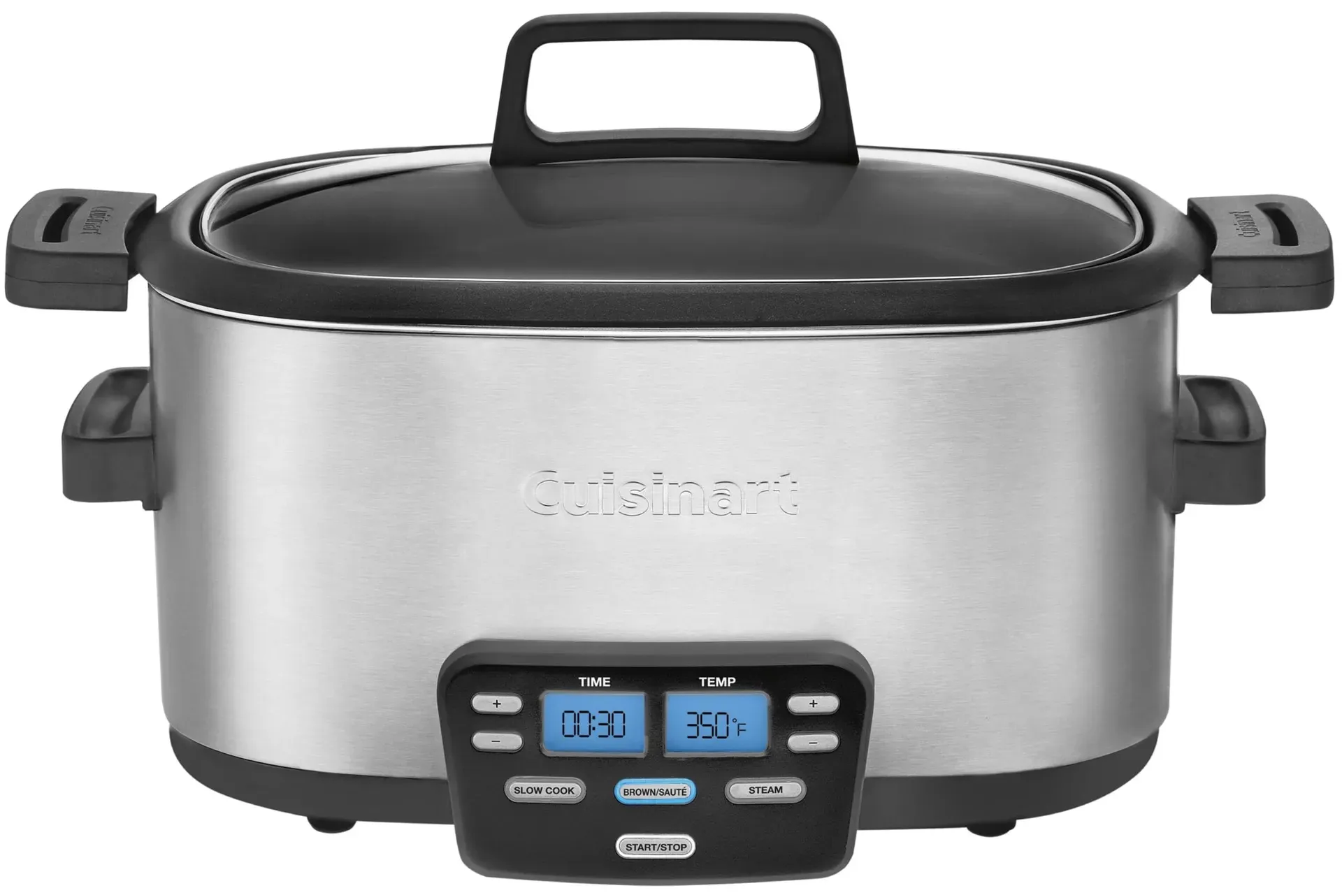 Cuisinart 3-in-1 Cook Central 6 quart multi-cooker with blue backlit LCD display