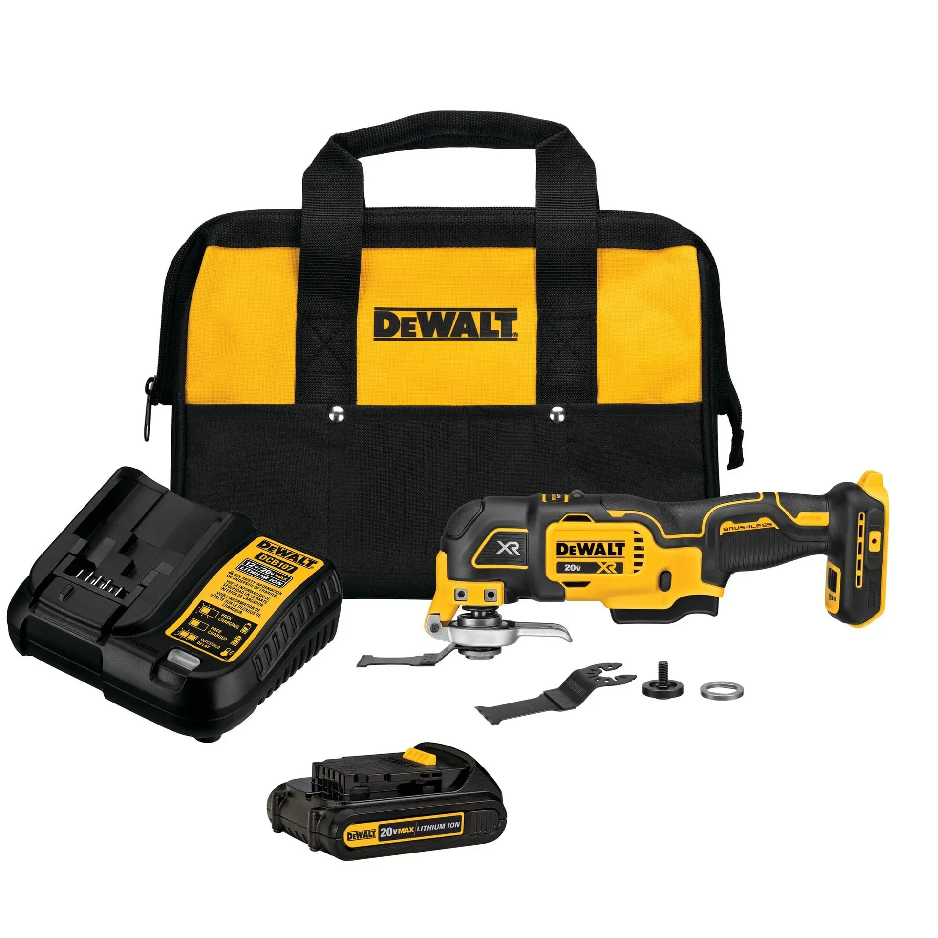 DEWALT 20V MAX XR oscillating multi-tool with blades