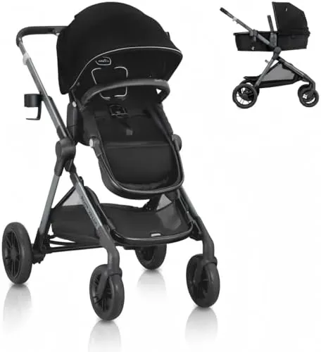 Evenflo Pivot Xpand modular stroller expanding from single to double for growing families on a budget