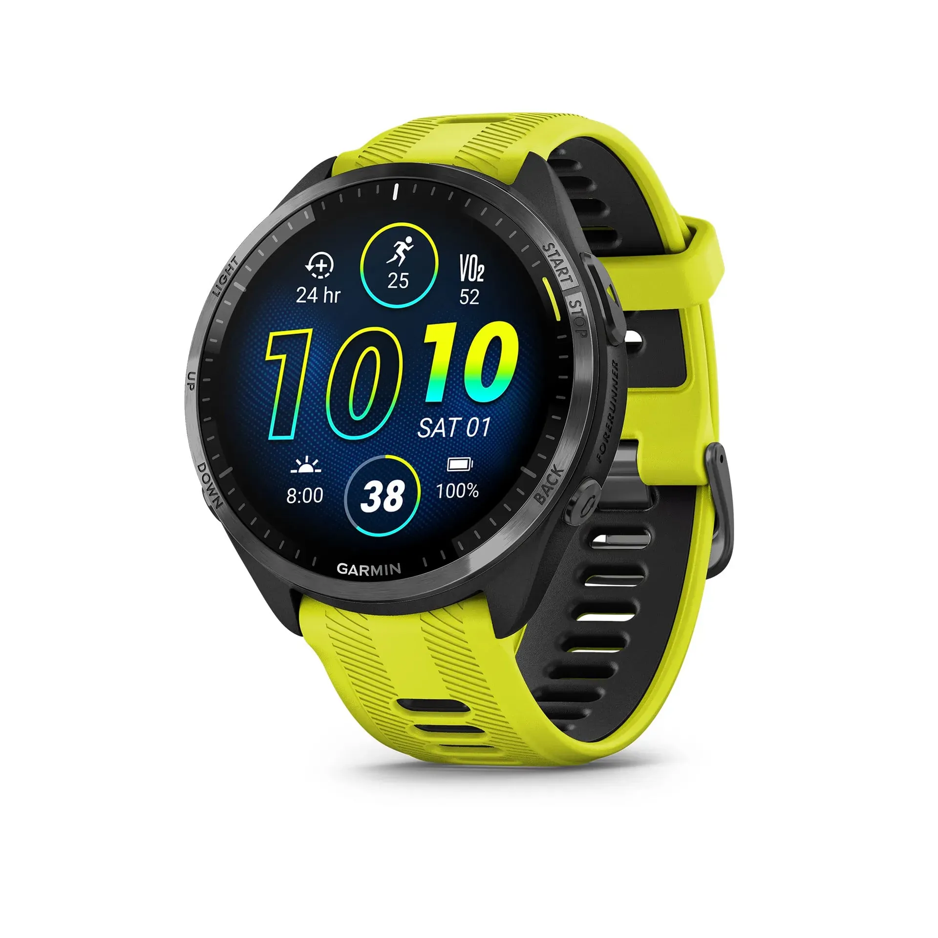 Garmin Forerunner 965 premium running smartwatch with AMOLED display and lightweight titanium bezel