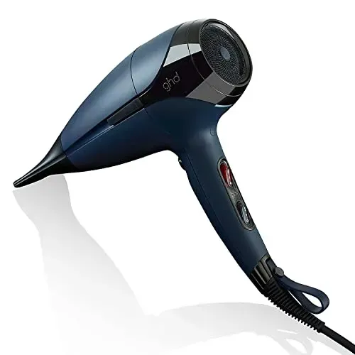 ghd Helios professional hair dryer in matte finish with focused airflow nozzle