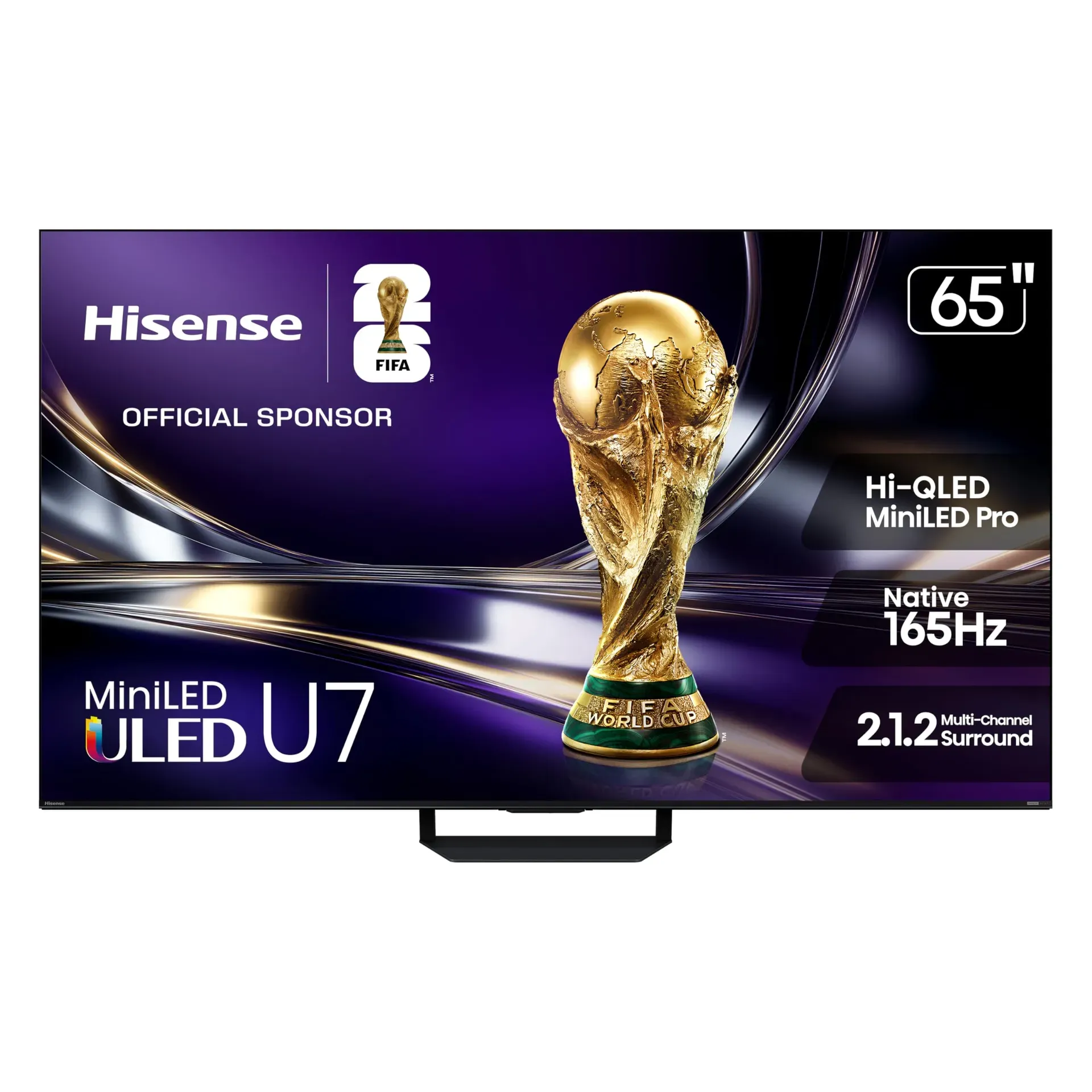 Hisense 65-inch U7 Mini-LED gaming smart TV with Google TV interface on display