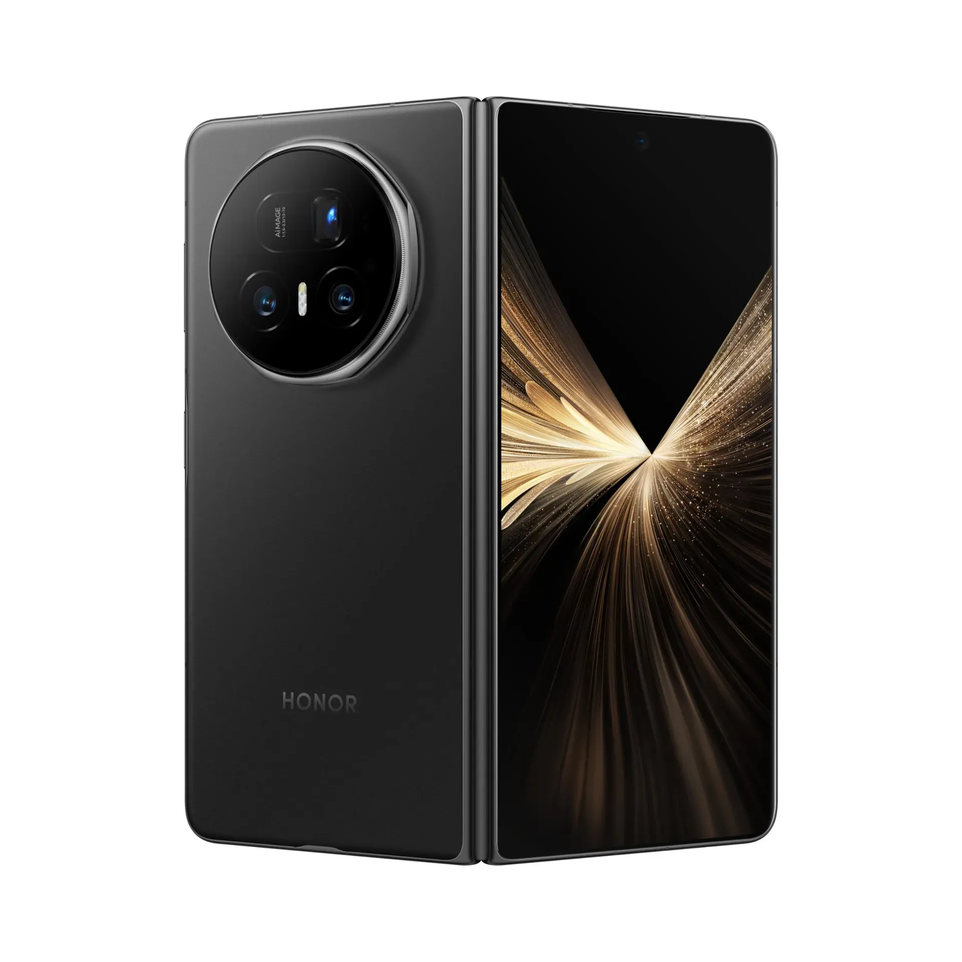 HONOR Magic V5 foldable smartphone partially open
