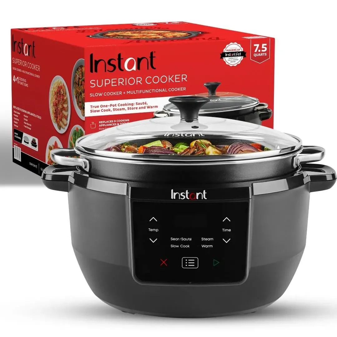 Instant Pot Superior Cooker 7.5 quart slow cooker with lightweight aluminum inner pot