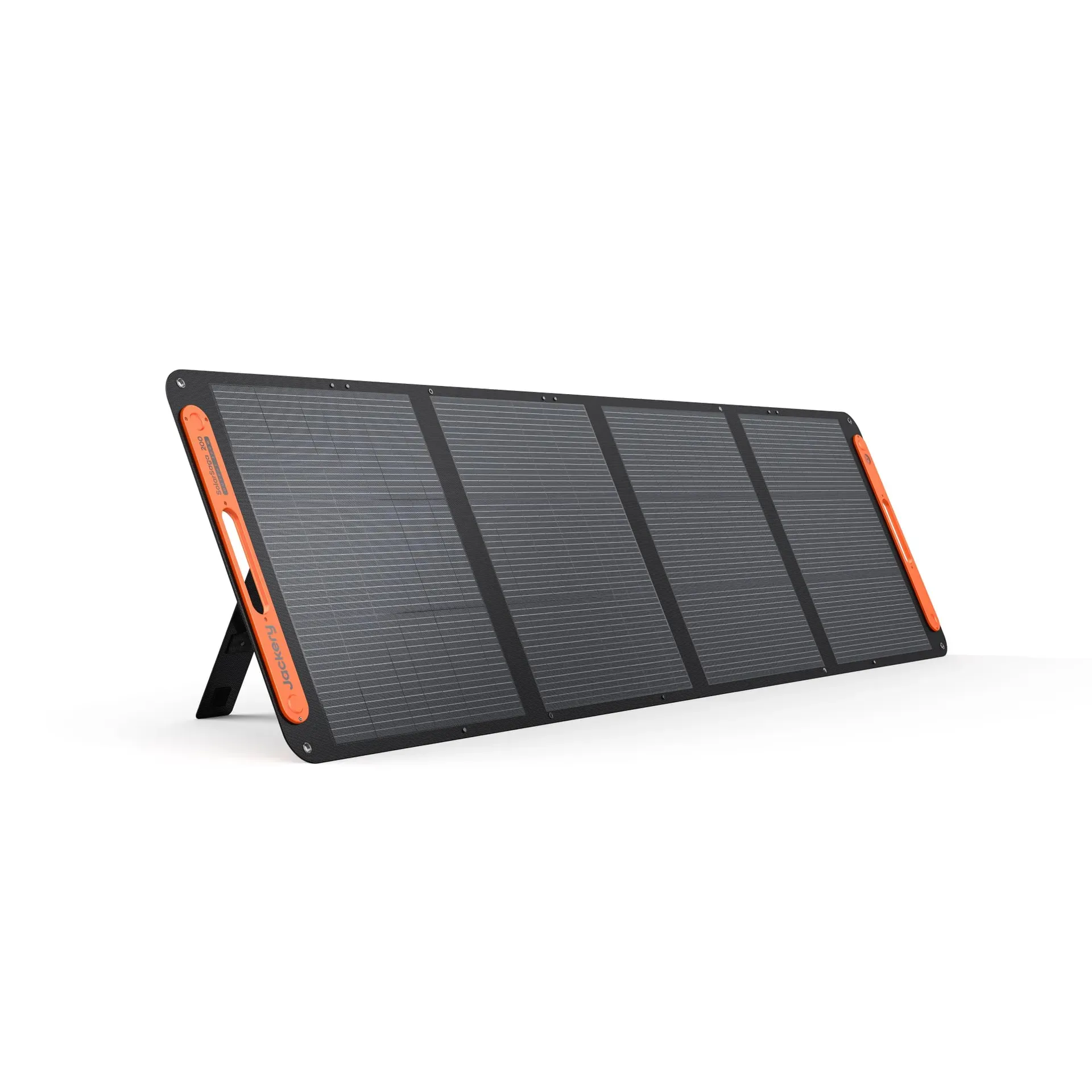 Jackery SolarSaga 200W portable bifacial solar panel IP68 foldable with ergonomic carry handle outdoors