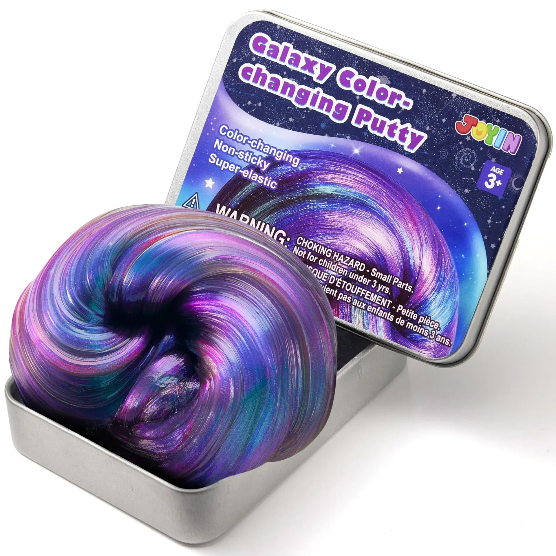 JOYIN Galaxy Color-Changing Putty 4.2oz that shifts colors in light