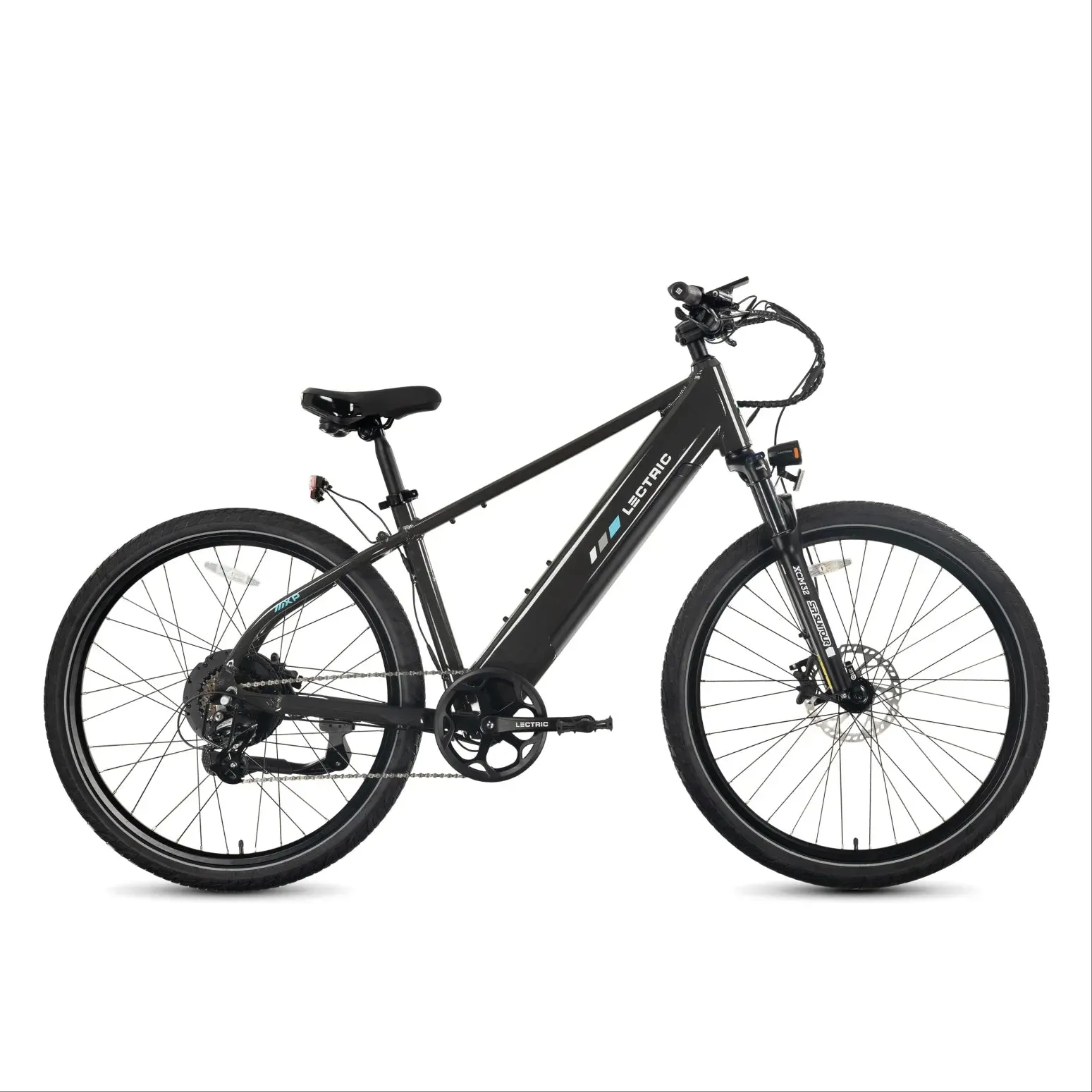 Lectric XPress 2 folding electric bike with fat tires and front suspension fork