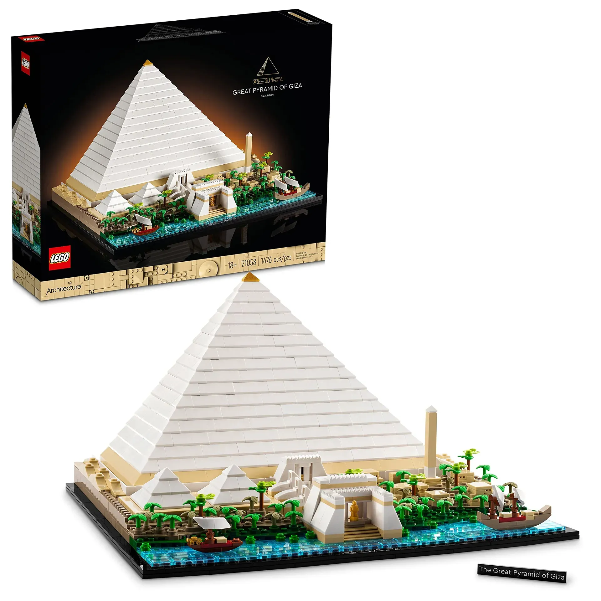 LEGO Architecture Great Pyramid of Giza 21058 with cross-section revealing chambers