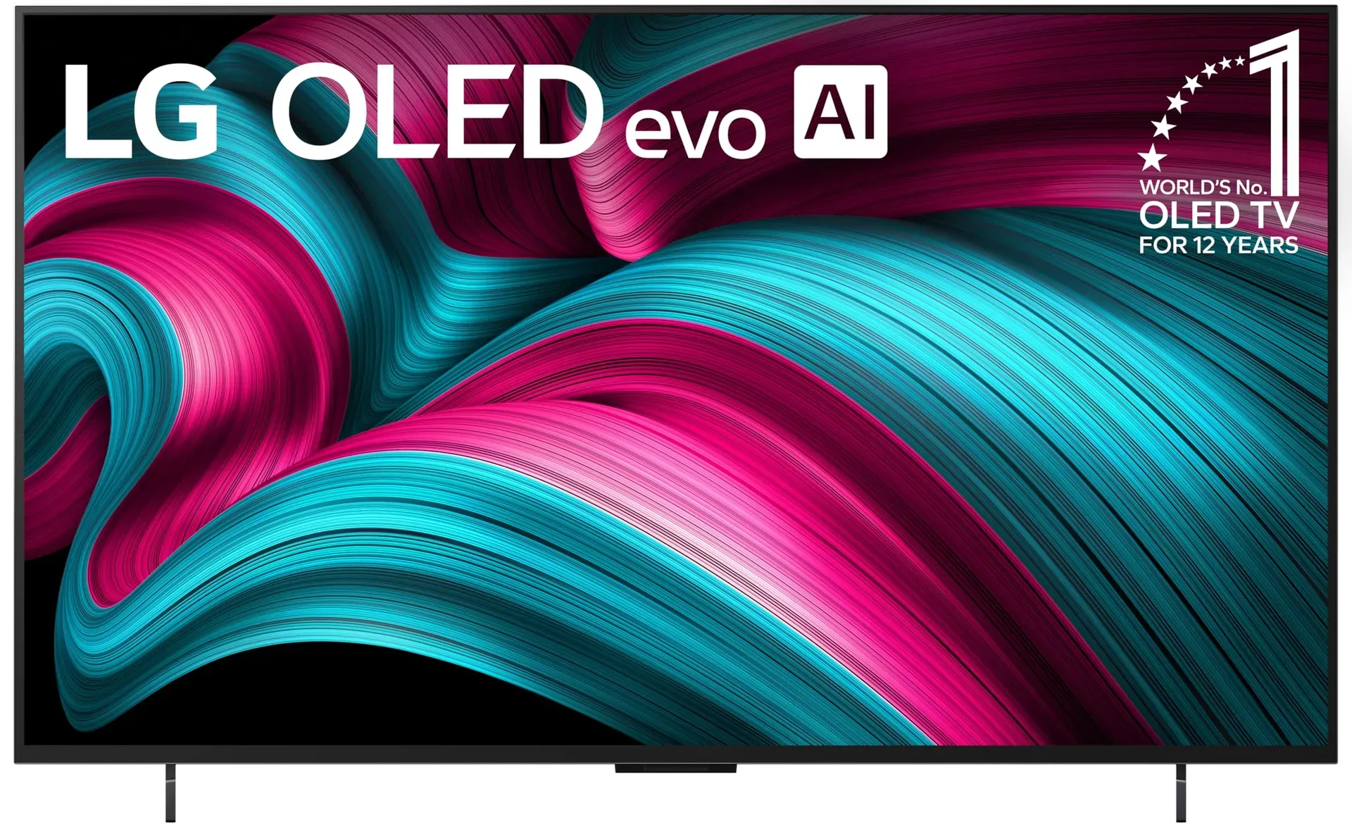 LG 42-inch OLED evo C5 smart TV used as dual-purpose gaming monitor and television on desk