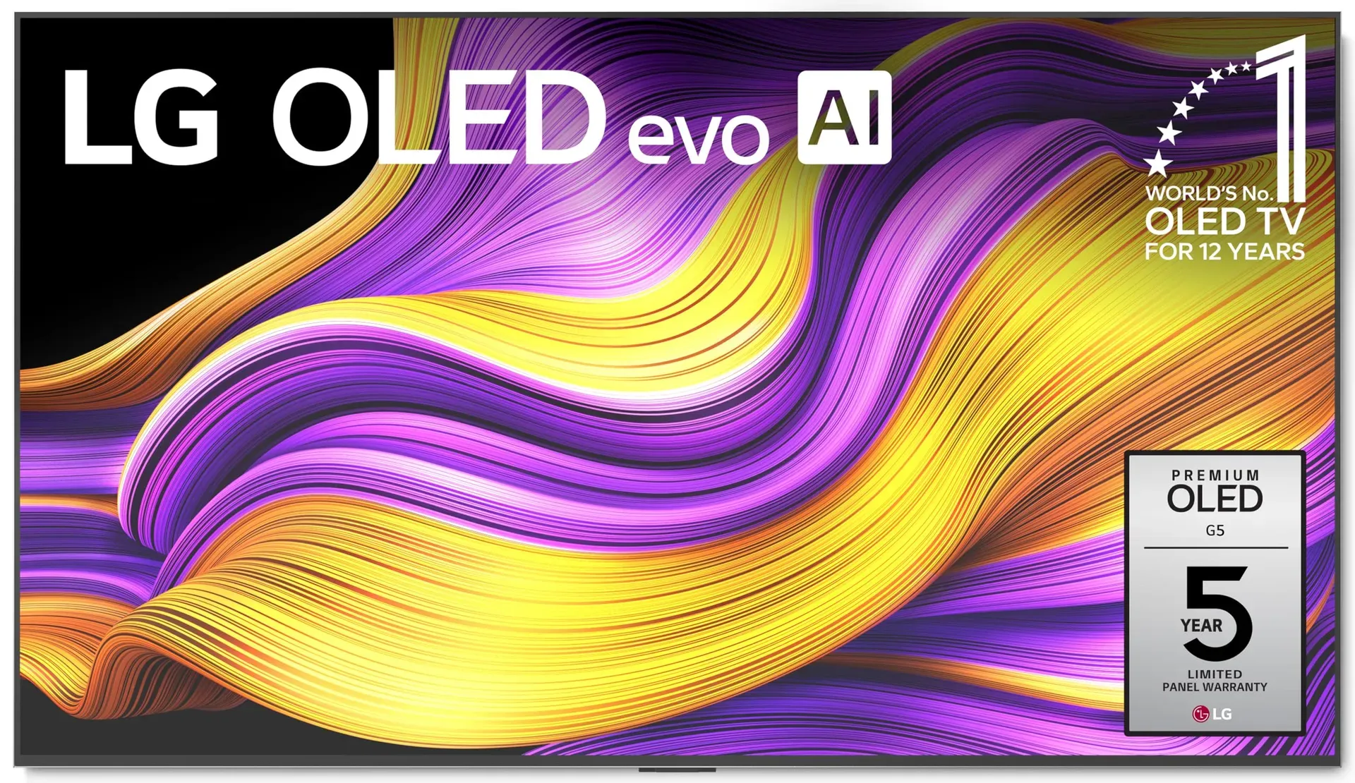 LG 65-inch OLED evo G5 smart TV with One Wall Design mounted flush on living room wall