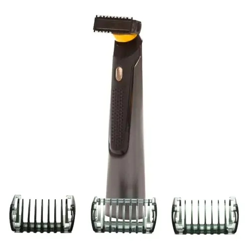 MicroTouch SOLO Titanium Rechargeable Beard & Body Trimmer with titanium-coated blades