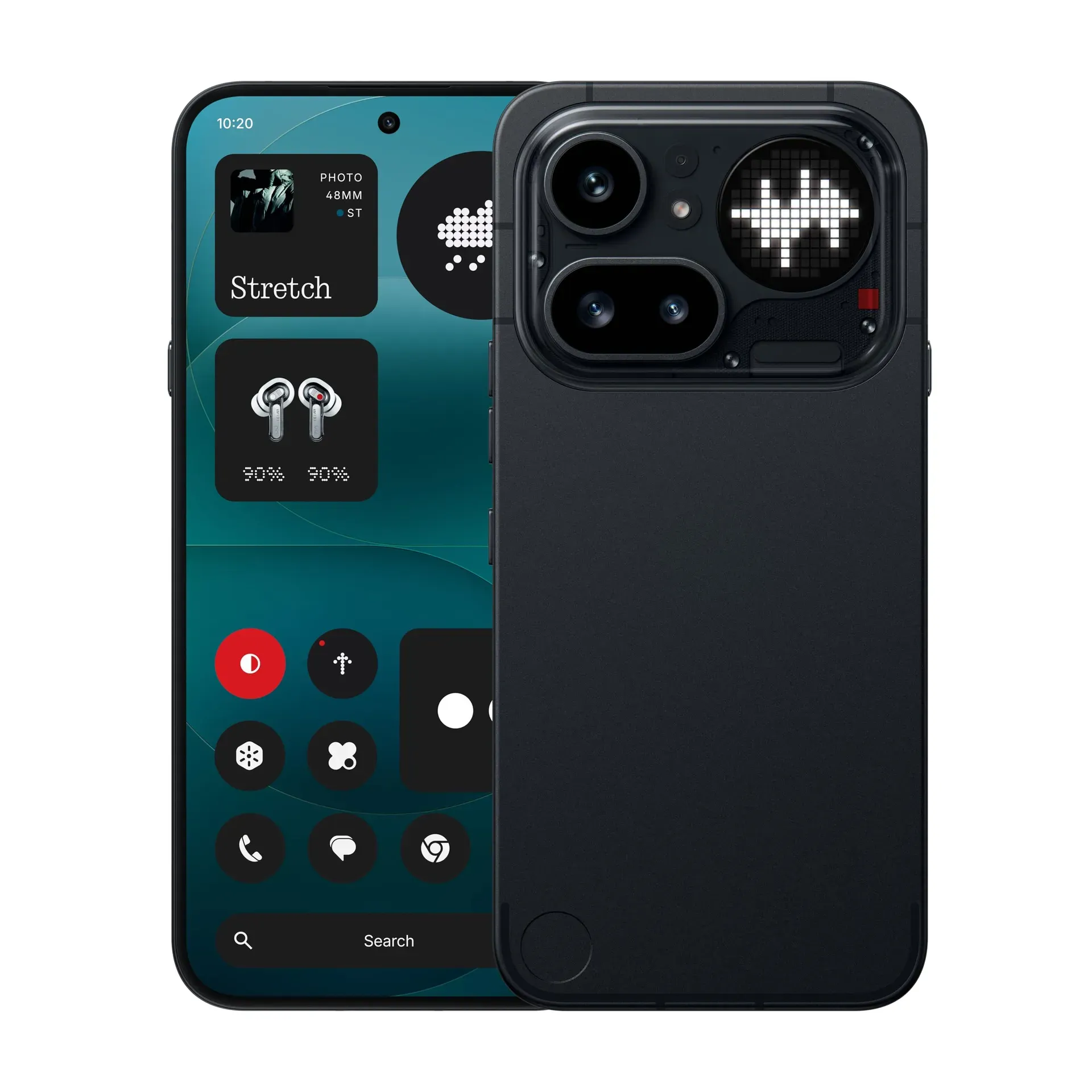 Nothing Phone 4a Pro with Glyph Matrix LED lights glowing