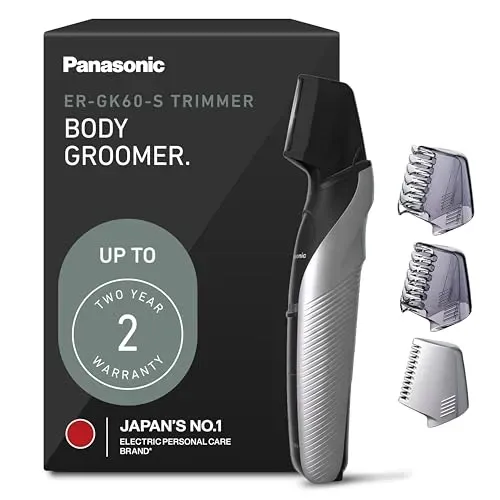 Panasonic ER-GK60 Multi-Shape Grooming Kit with V-shaped head for body grooming