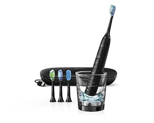 Philips Sonicare DiamondClean Smart 9500 electric toothbrush with premium charging travel case and smart brush heads