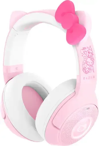 Razer Kraken Kitty V2 BT wireless gaming headset with glowing cat ear RGB