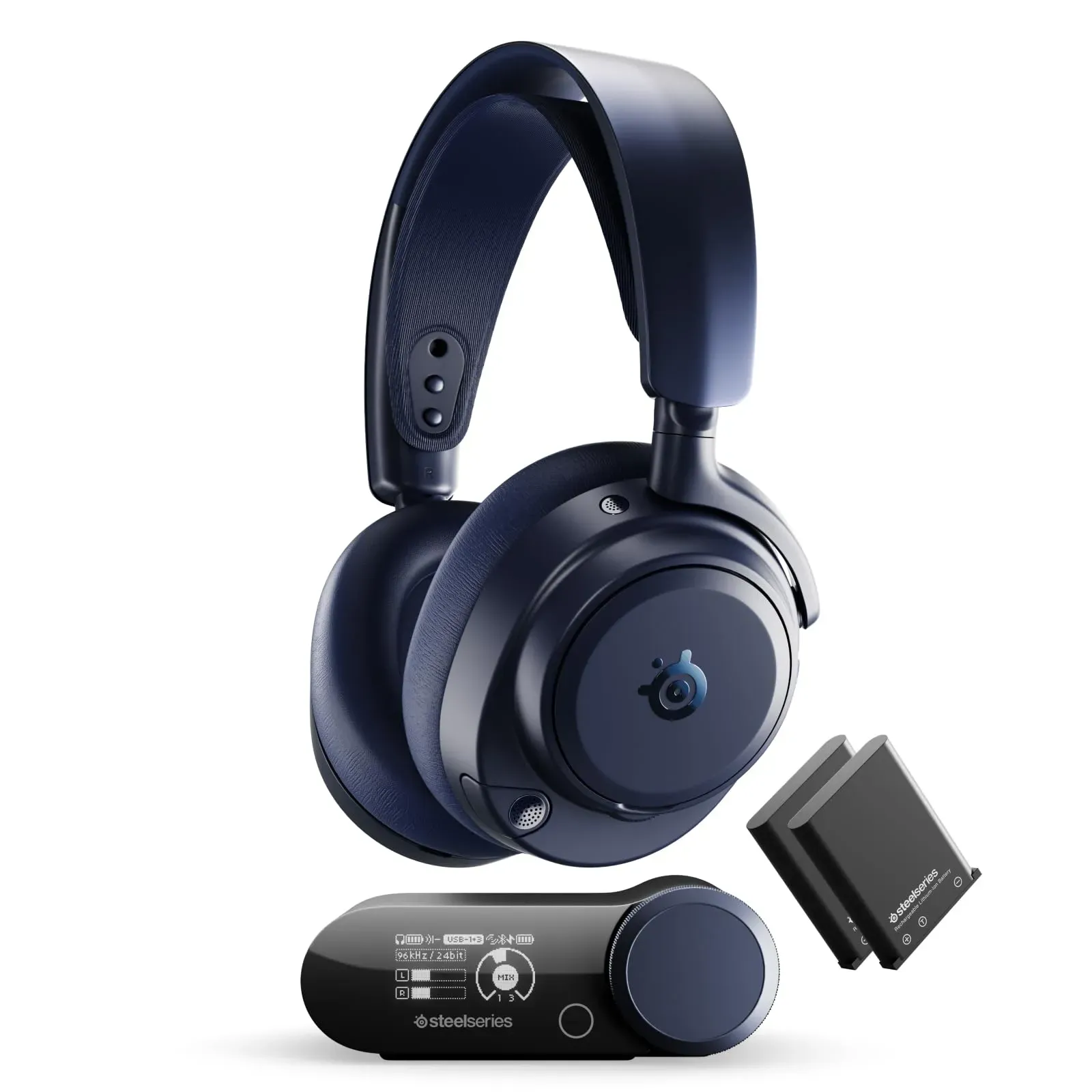 SteelSeries Arctis Nova Pro Omni hi-res wireless gaming headset with retractable mic