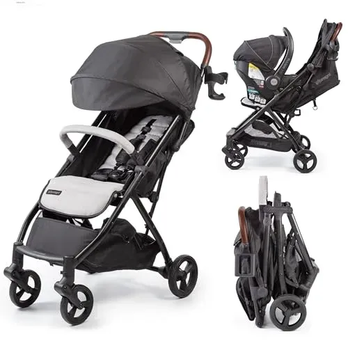Summer Infant 3Dquickclose convenience stroller with anti-shock wheels and multi-brand car seat compatibility