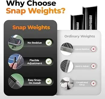 Swaypick pickleball paddle weight clips 5-pack snap-on silicone edge weights for paddle customization