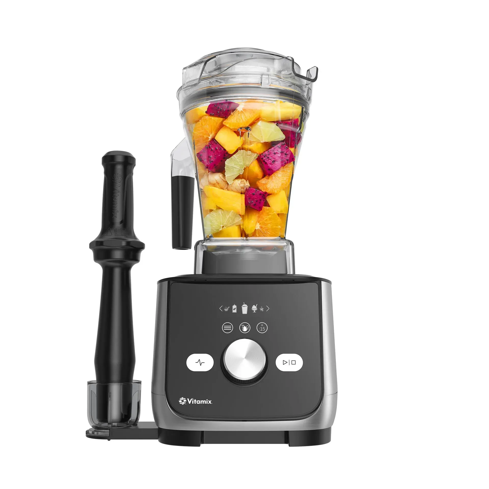 Vitamix Ascent X5 premium blender with touchscreen controls and 48-ounce container on kitchen counter