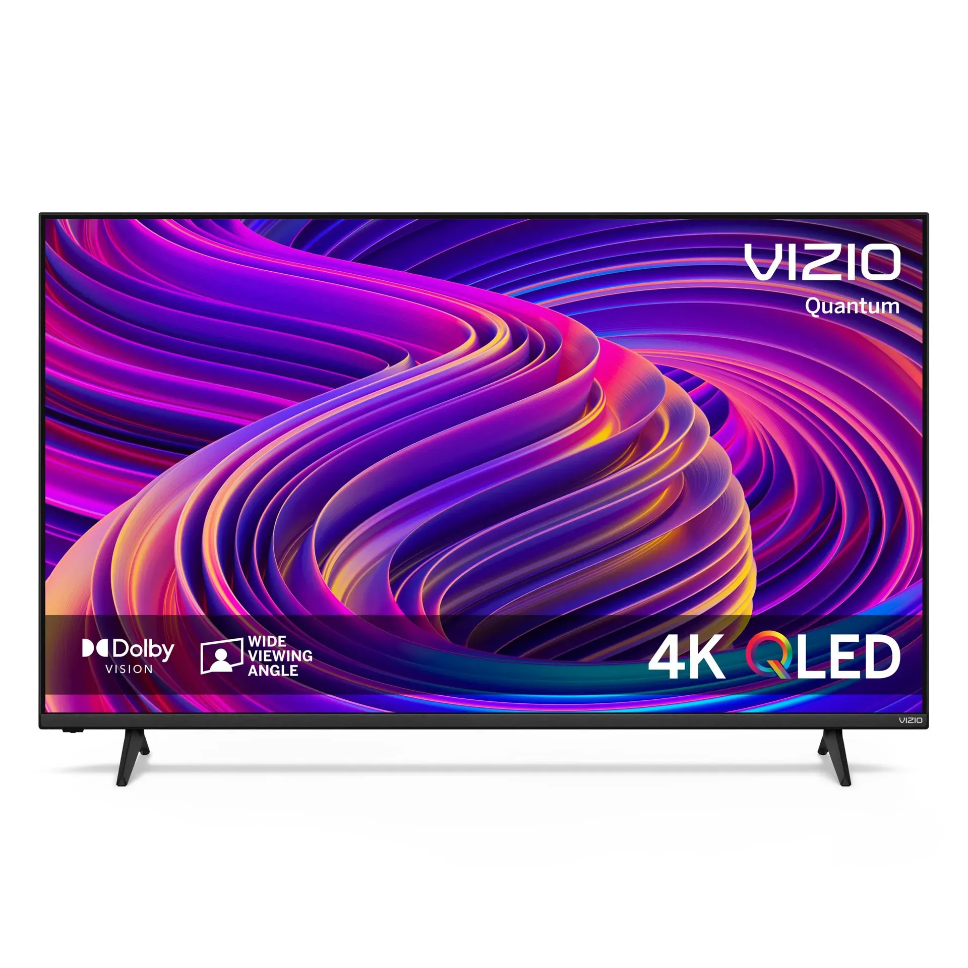 VIZIO 55-inch M55Q6L4 Quantum 4K QLED HDR smart TV on media stand in family room