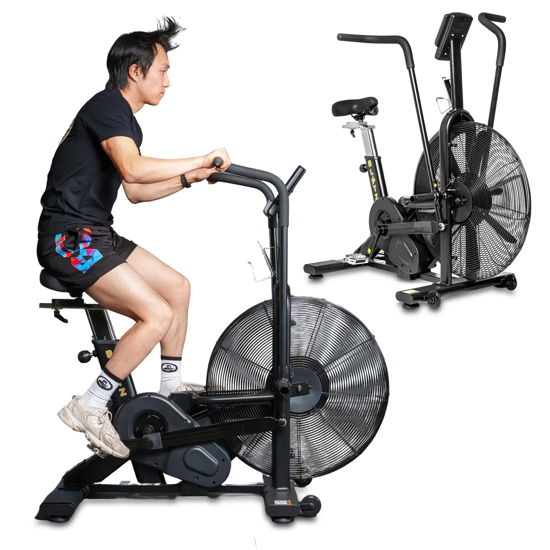 Bells of Steel Blitz air bike with belt-drive fan resistance for HIIT home workouts