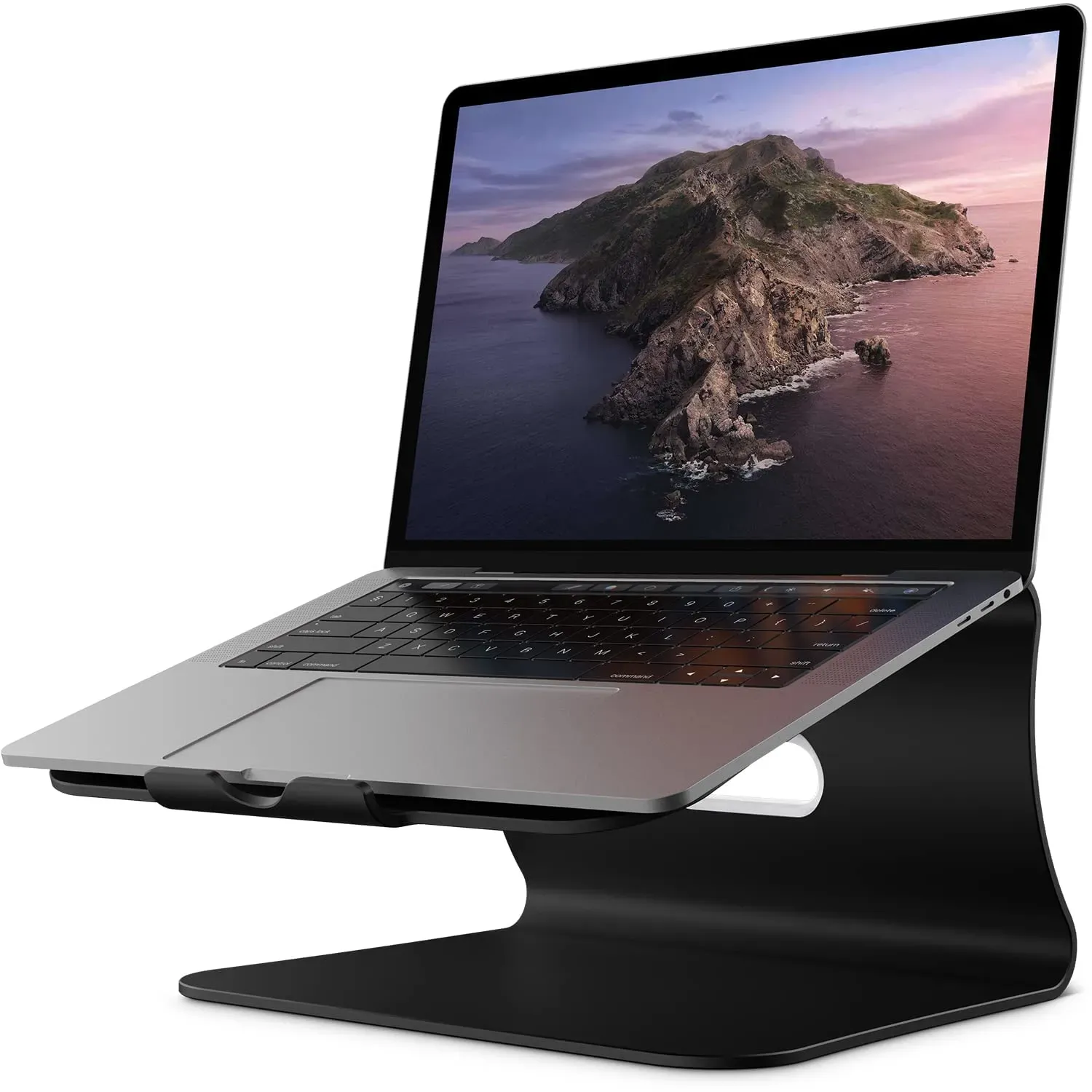 Bestand 7000-series aerospace aluminum laptop cooling stand with hollow ventilation design on a desk