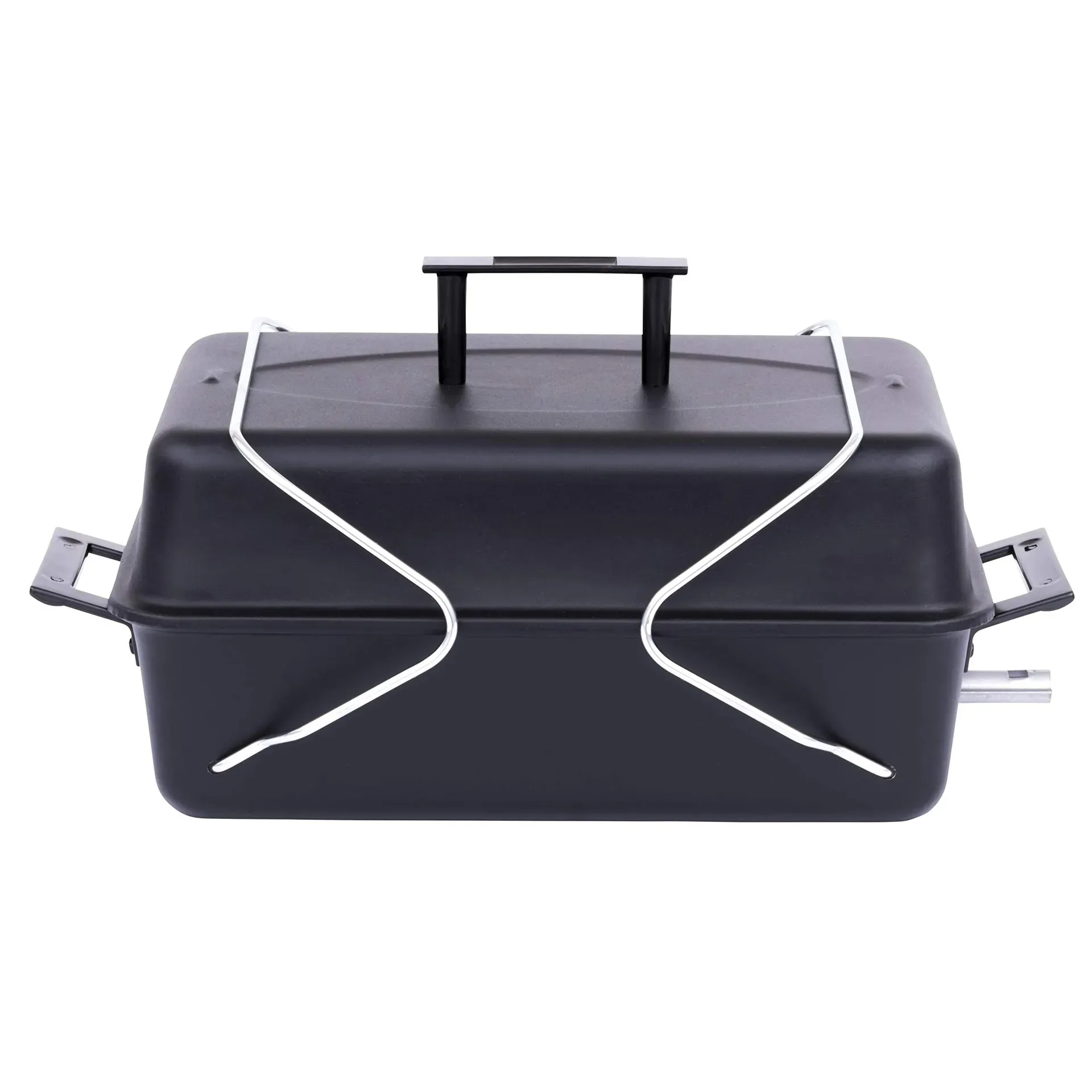 Char-Broil Portable 1-Burner Propane Gas Grill 465133010 cooking burgers on a tabletop
